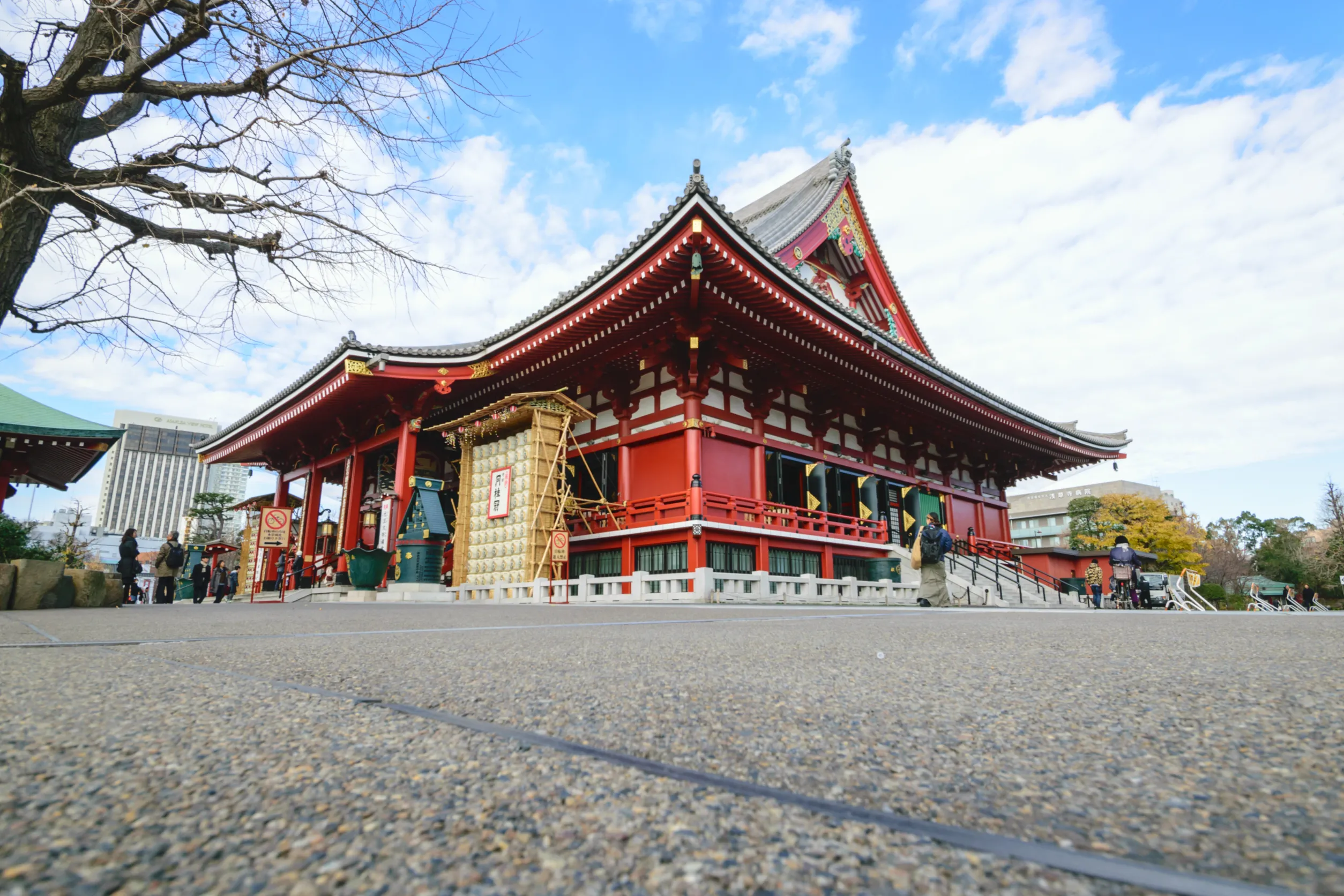 beautiful temple in a clear day in japan