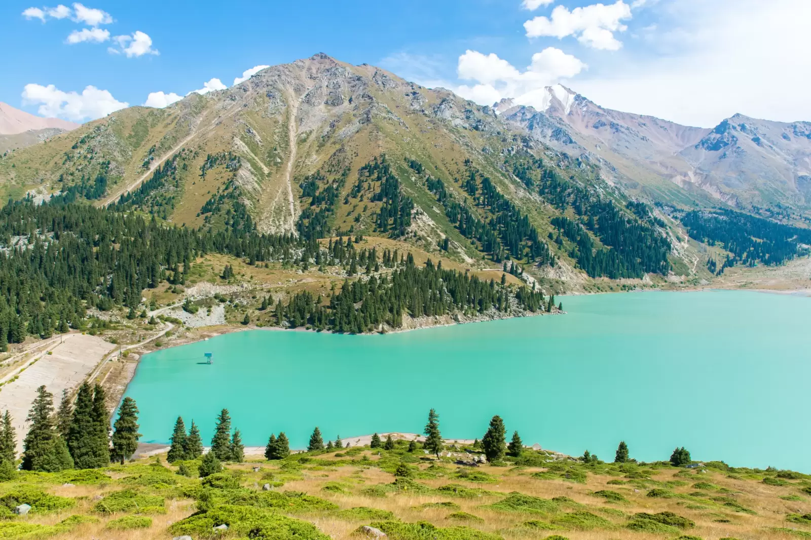 big almaty lake tien shan mountains in almaty kazakhstan asia