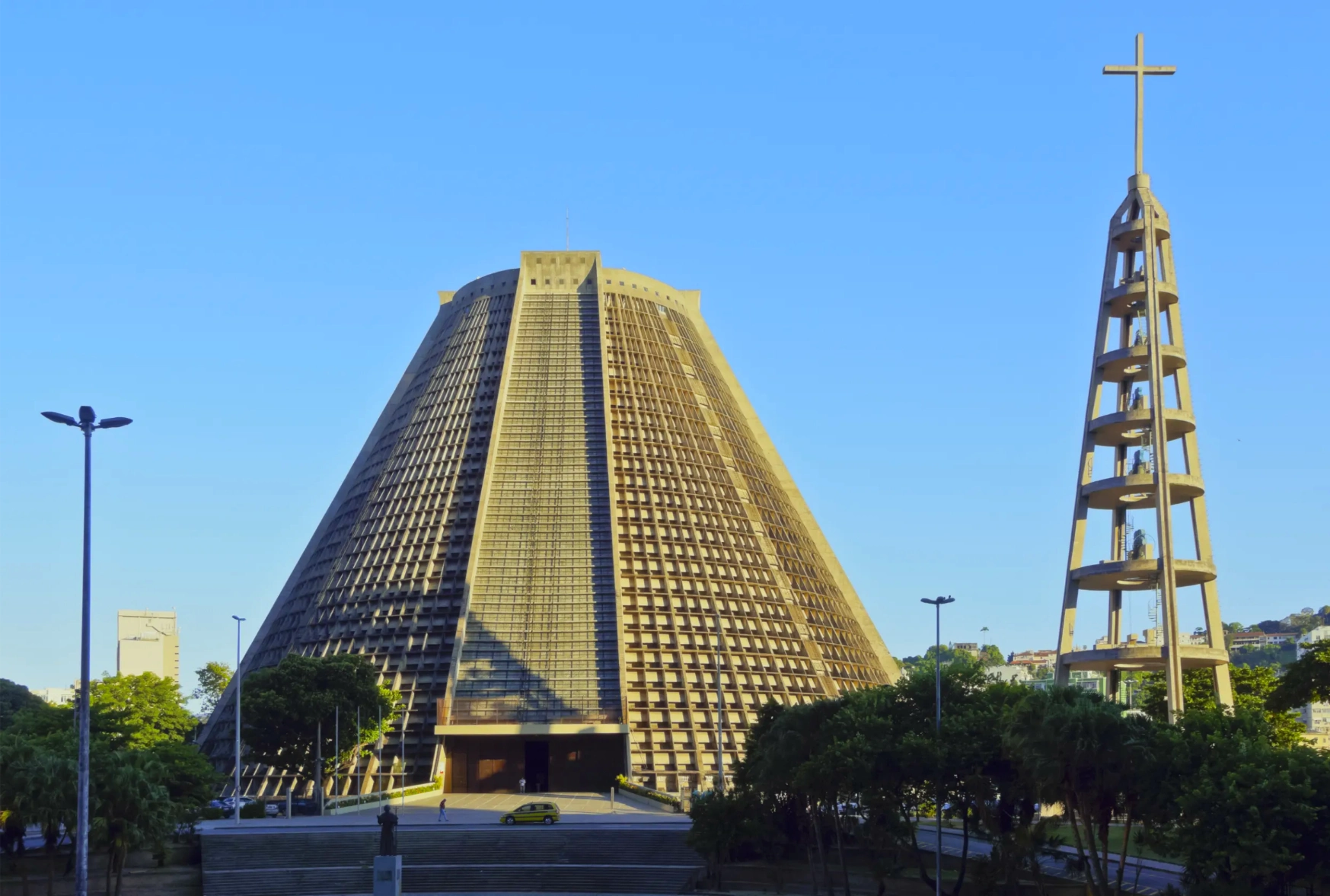 brazil city of de janeiro view of the metropolitan cathedral of saint sebastian