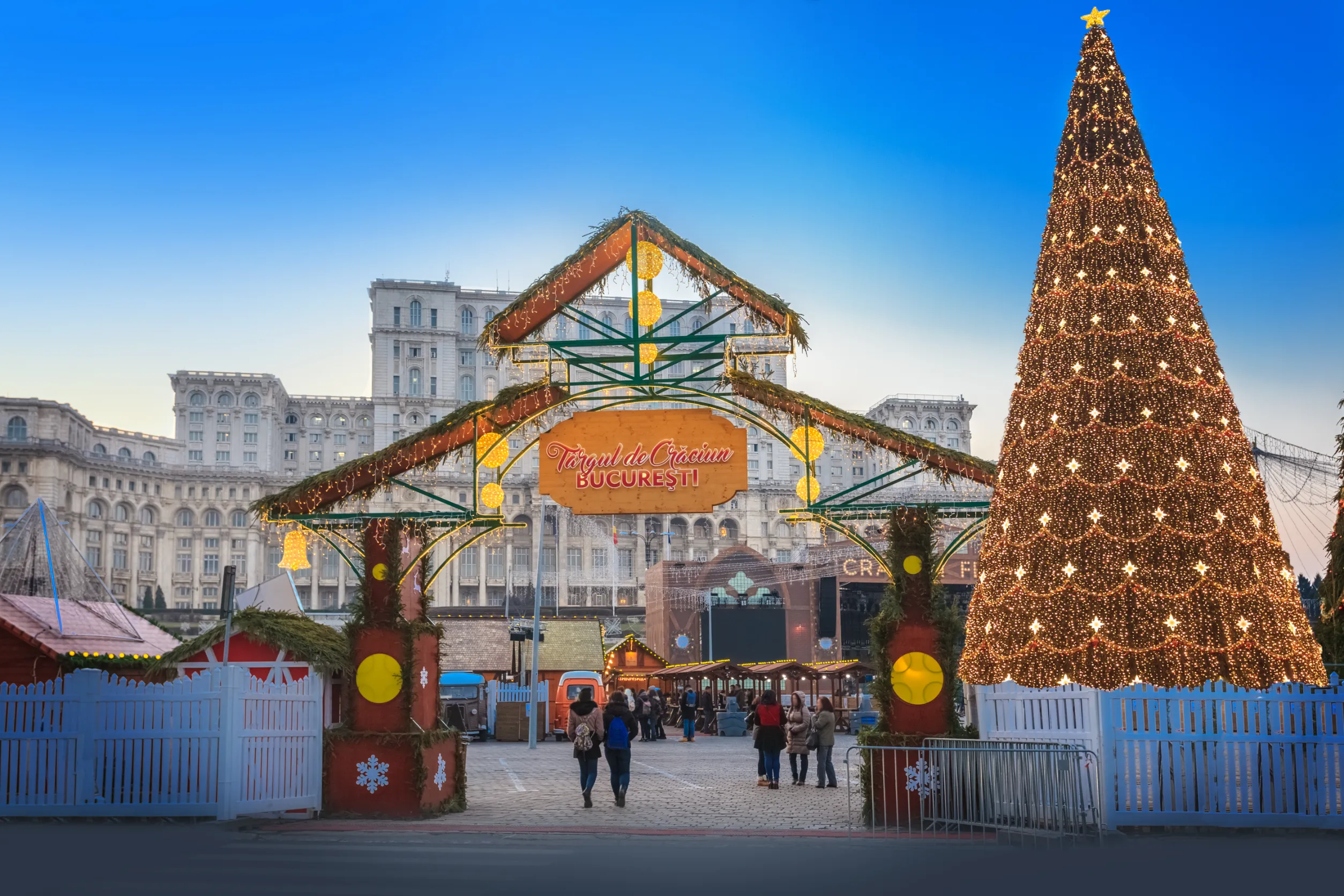 bucharest capital in winter holiday romania