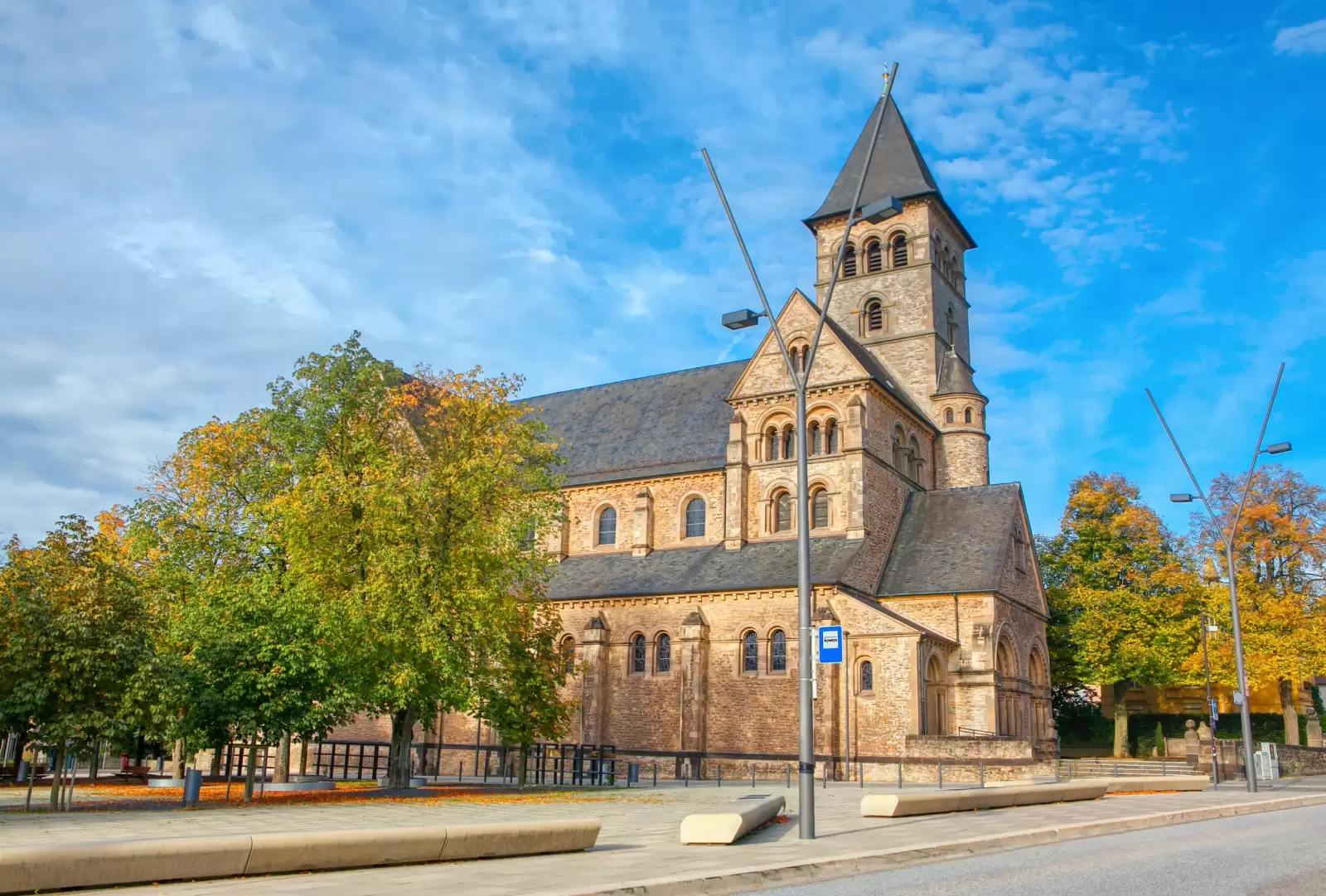 building on the street of luxembourg