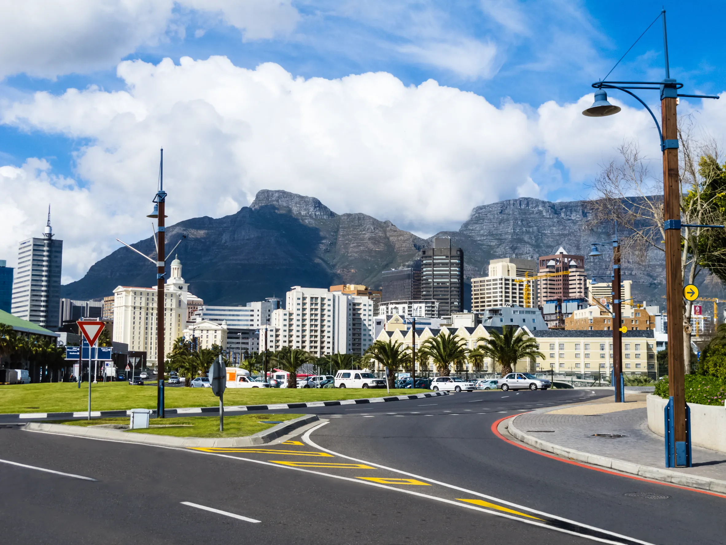 cape town skyline with table mountain in the background