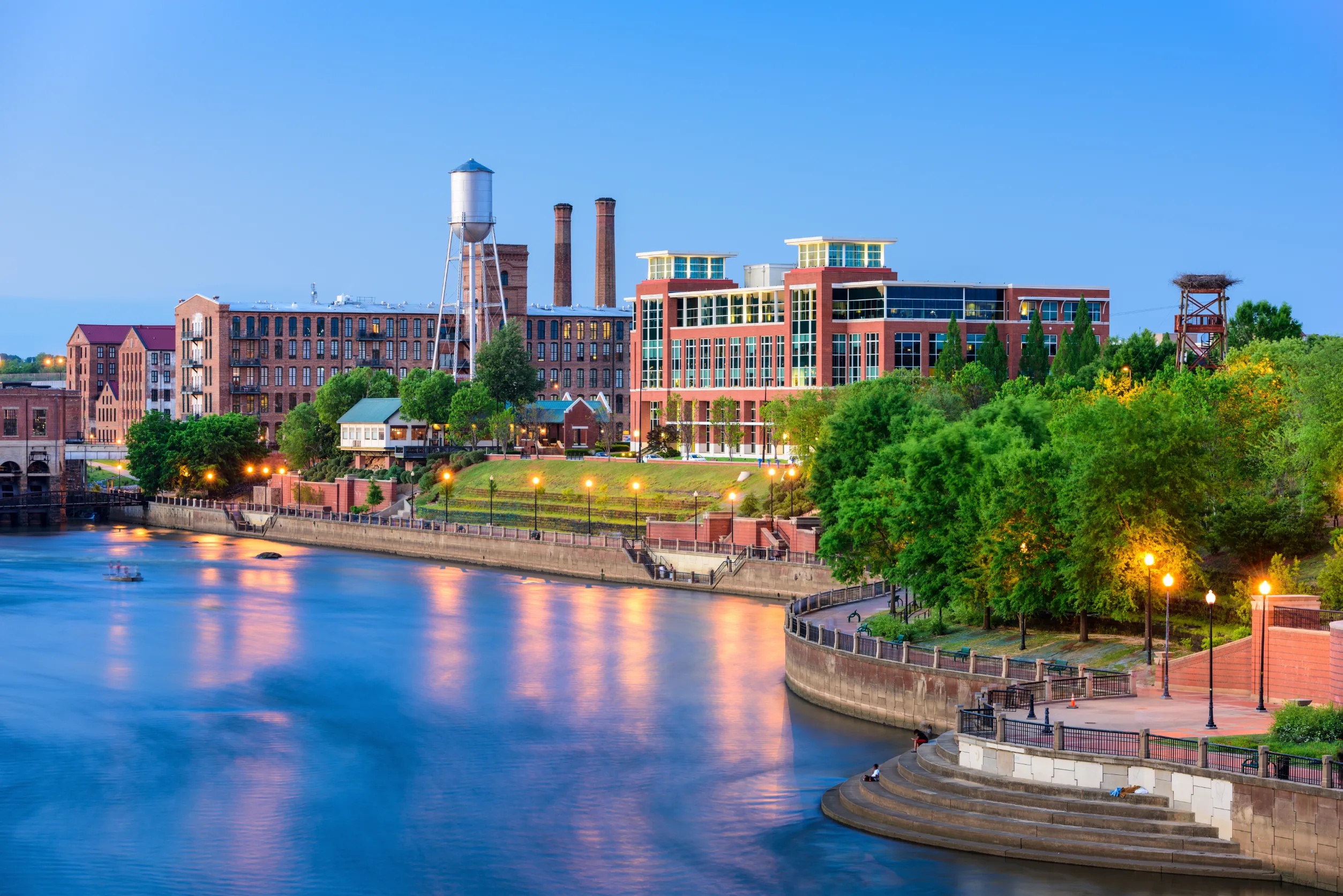columbus georgia usa in downtown skyline