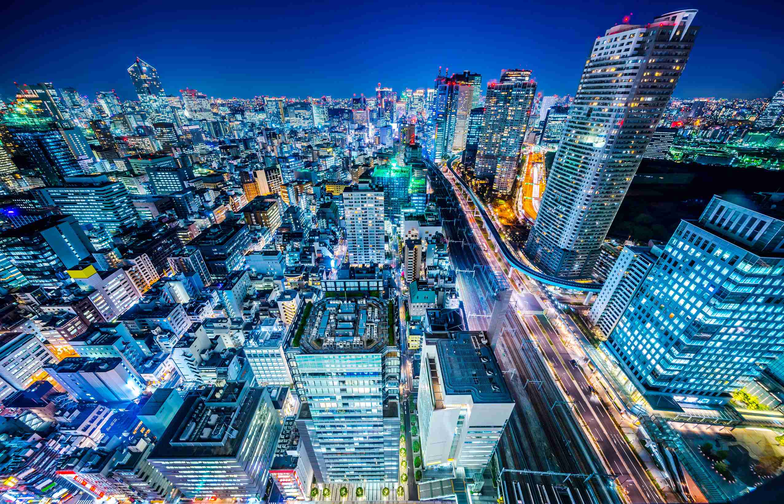 Corporate Construction Panoramic Urban City Skyline