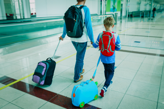 Father And Son At The Airport Father And Son At The Airport