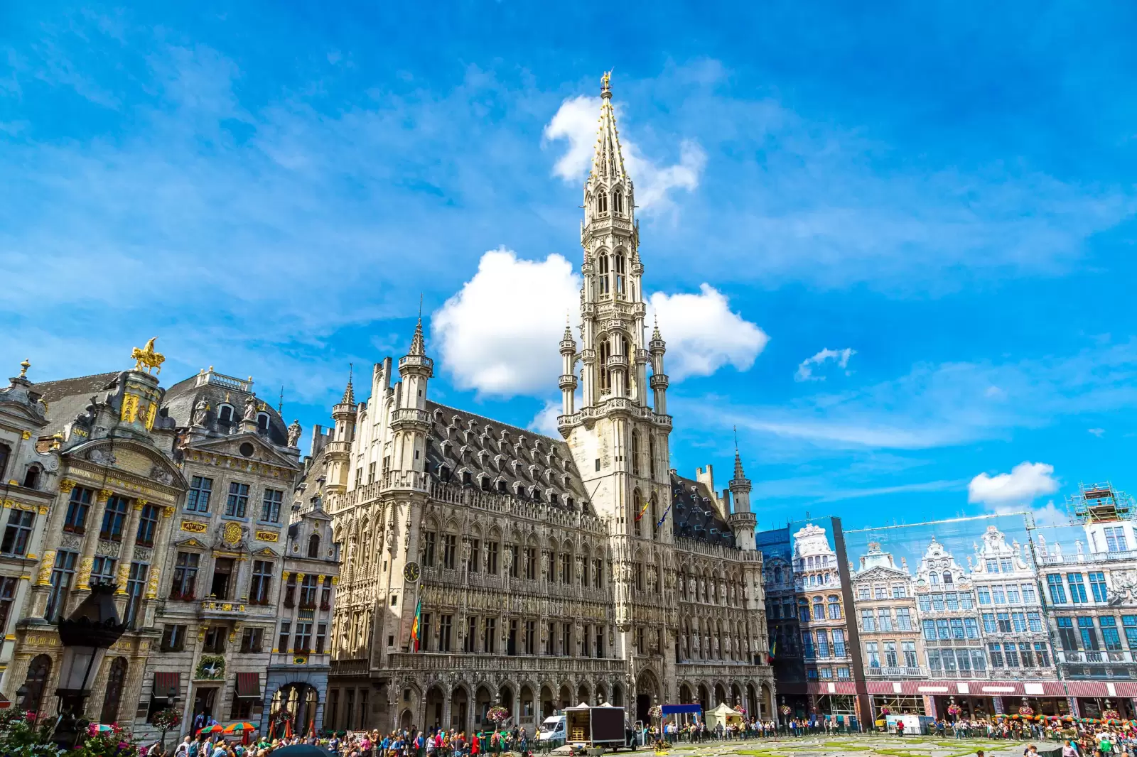 grand place in a beautiful summer day in brussels belgium