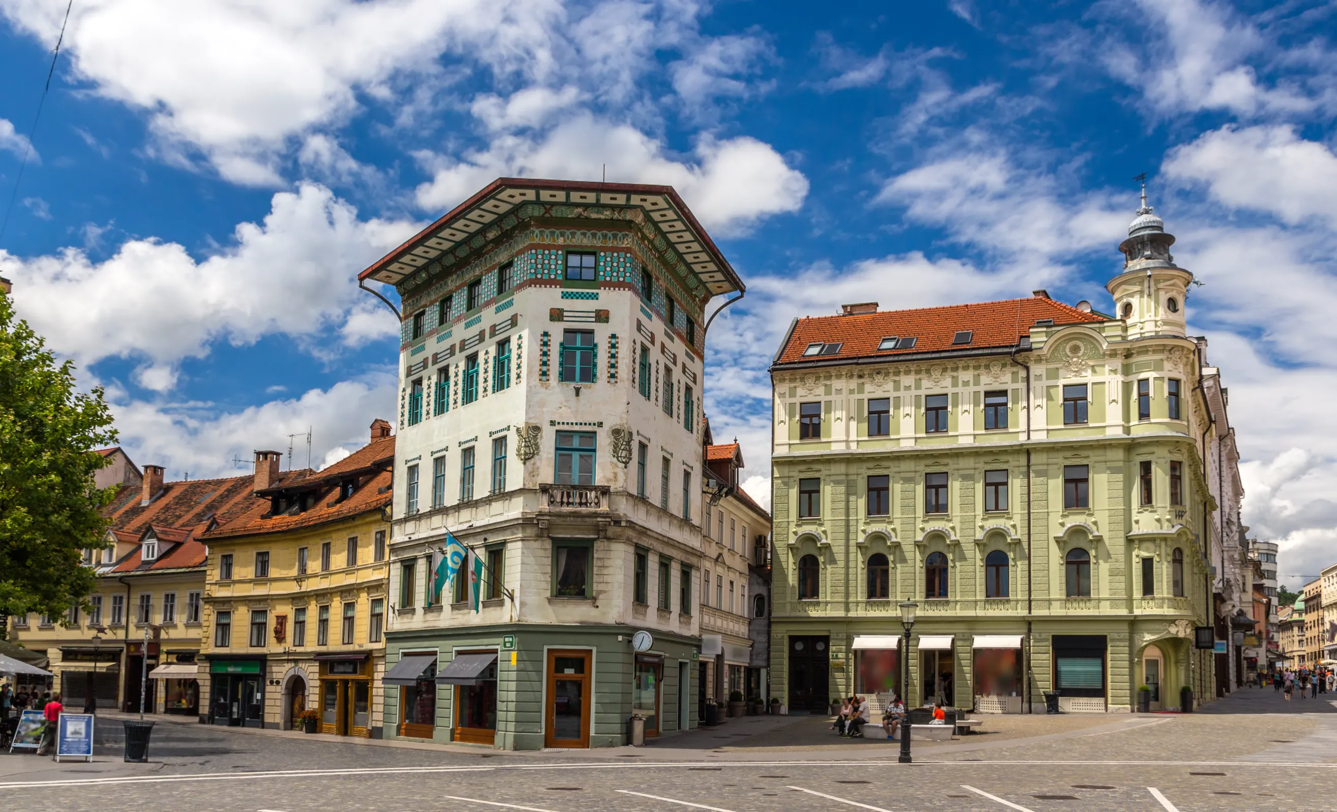 hauptmann s house on preseren square in ljubljana slovenia