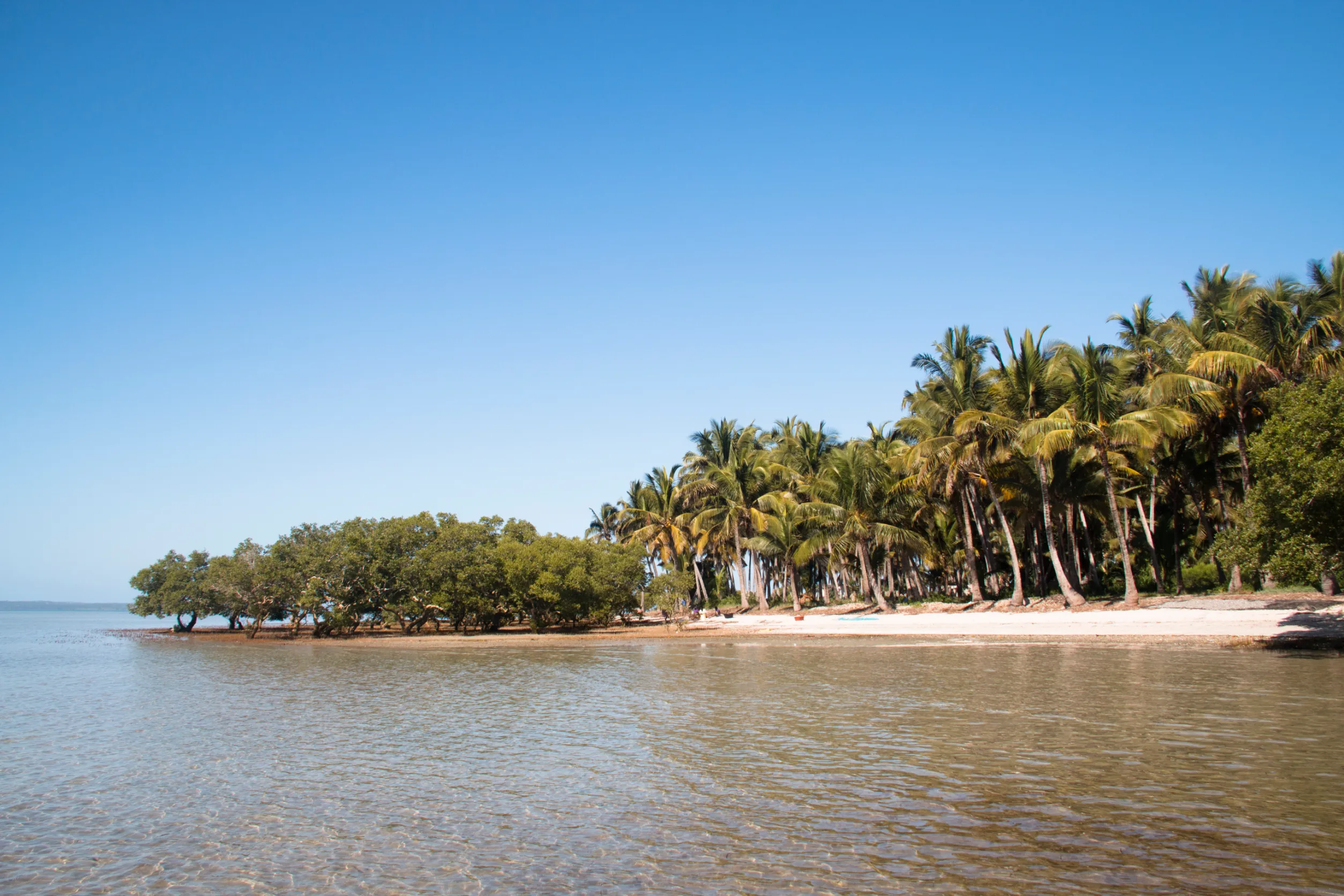 island near barra and praia do tofo in inhambane mozambique