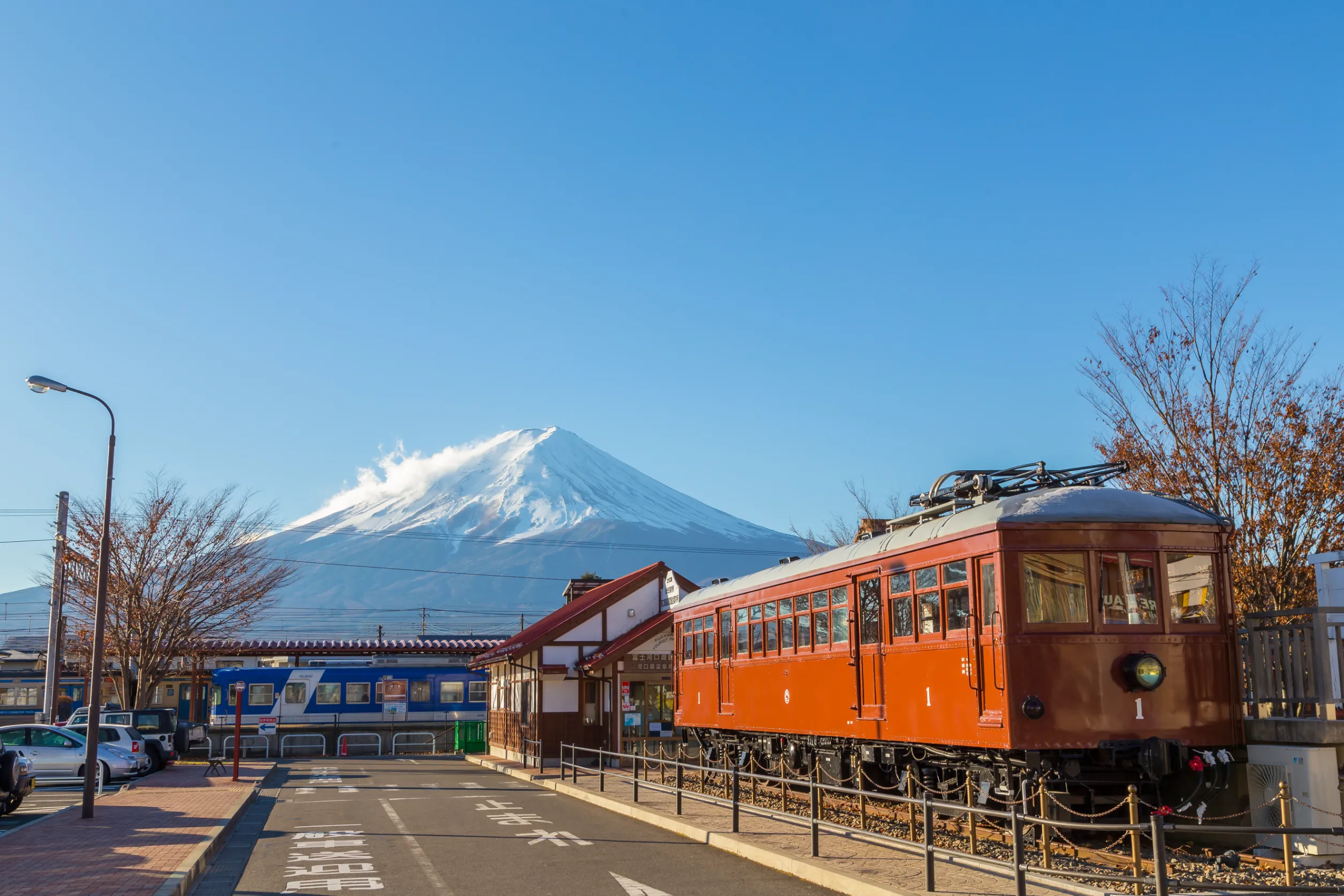 japan rail train kawaguchiko japan