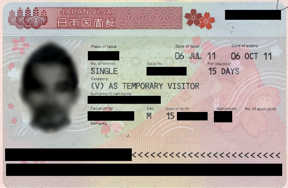 Japan Sticker Visa Japan Sticker Visa