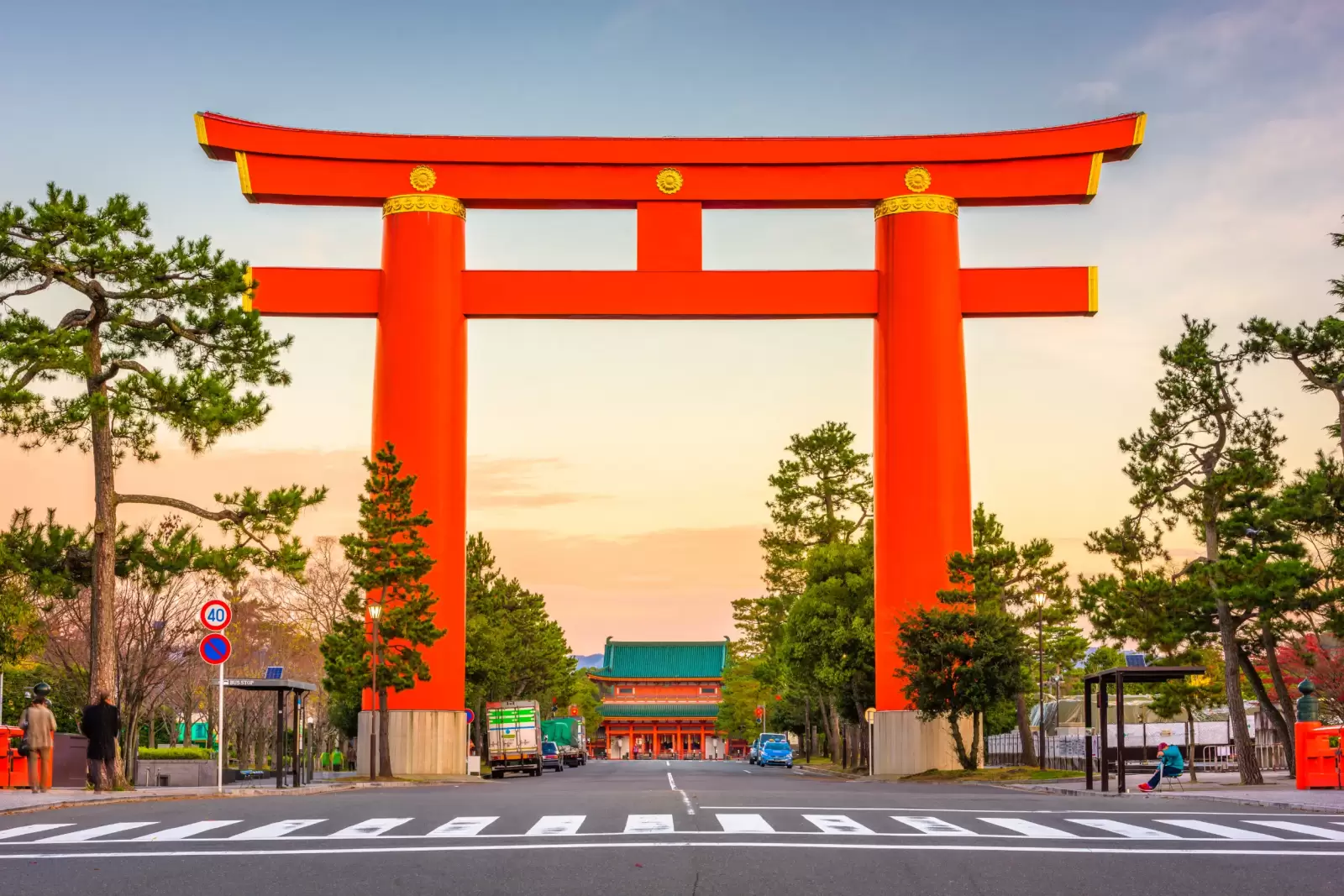 kyoto japan at heian shrine s main gate