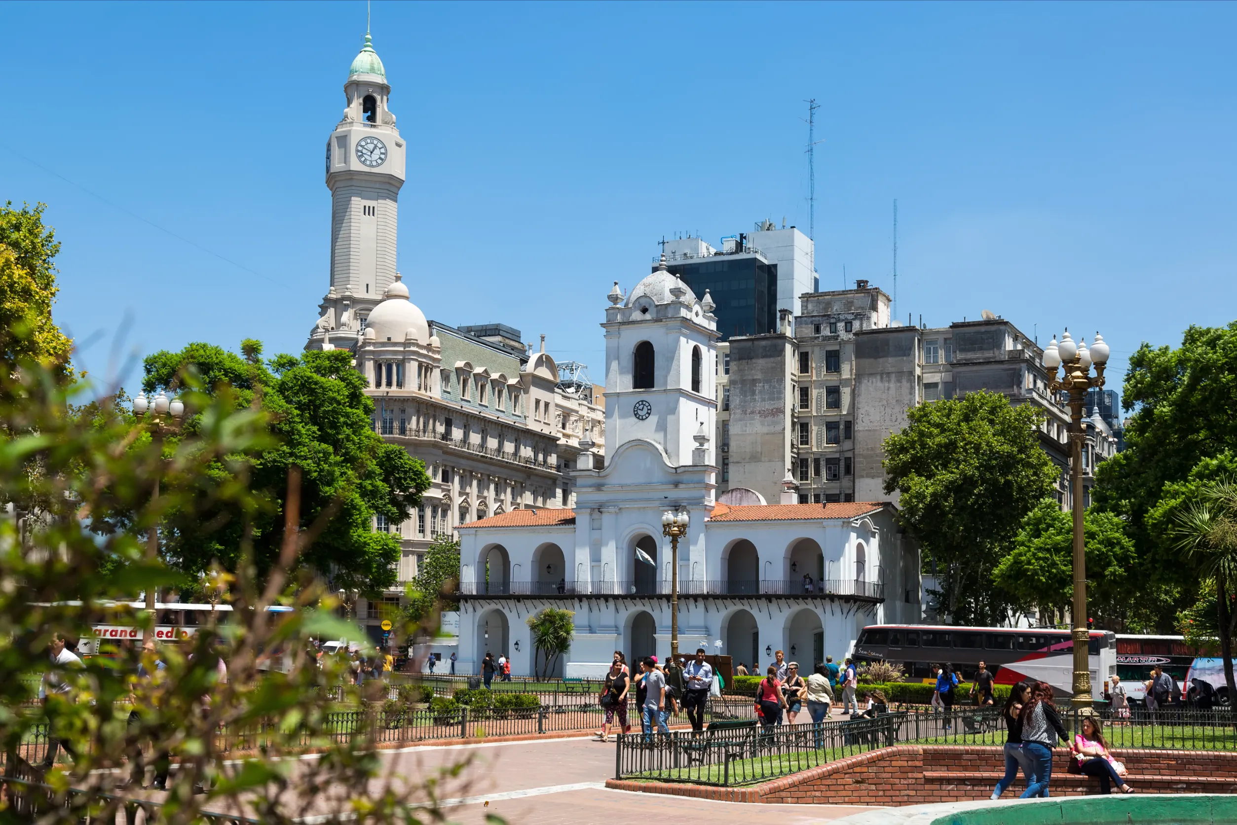 main square plaza de mayo in city center buenos aire
