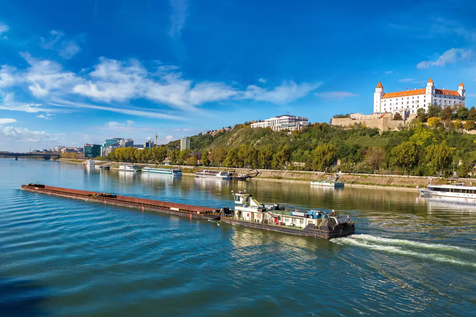 medieval castle on a hill in a summer day in bratislava