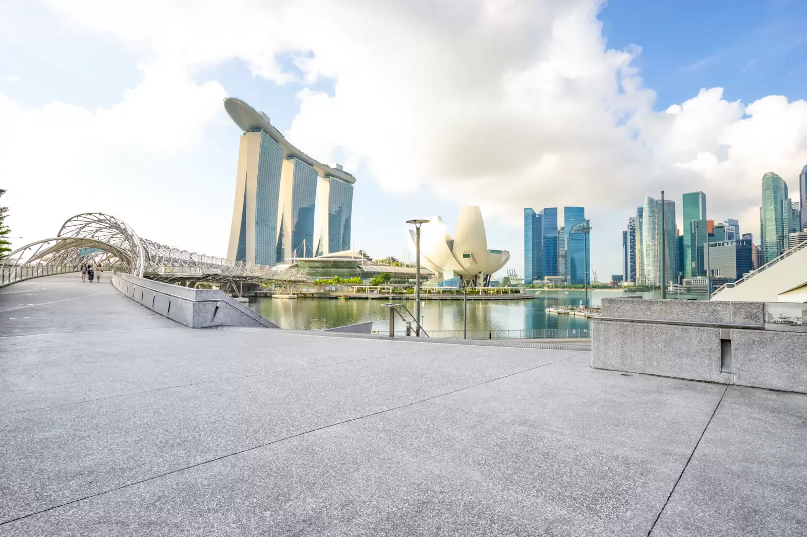 modern buildings near marina bay in singapore