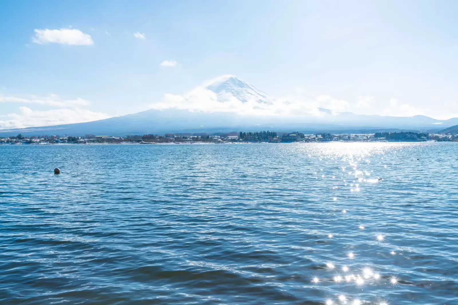 mountain fuji san at kawaguchiko lake in japan