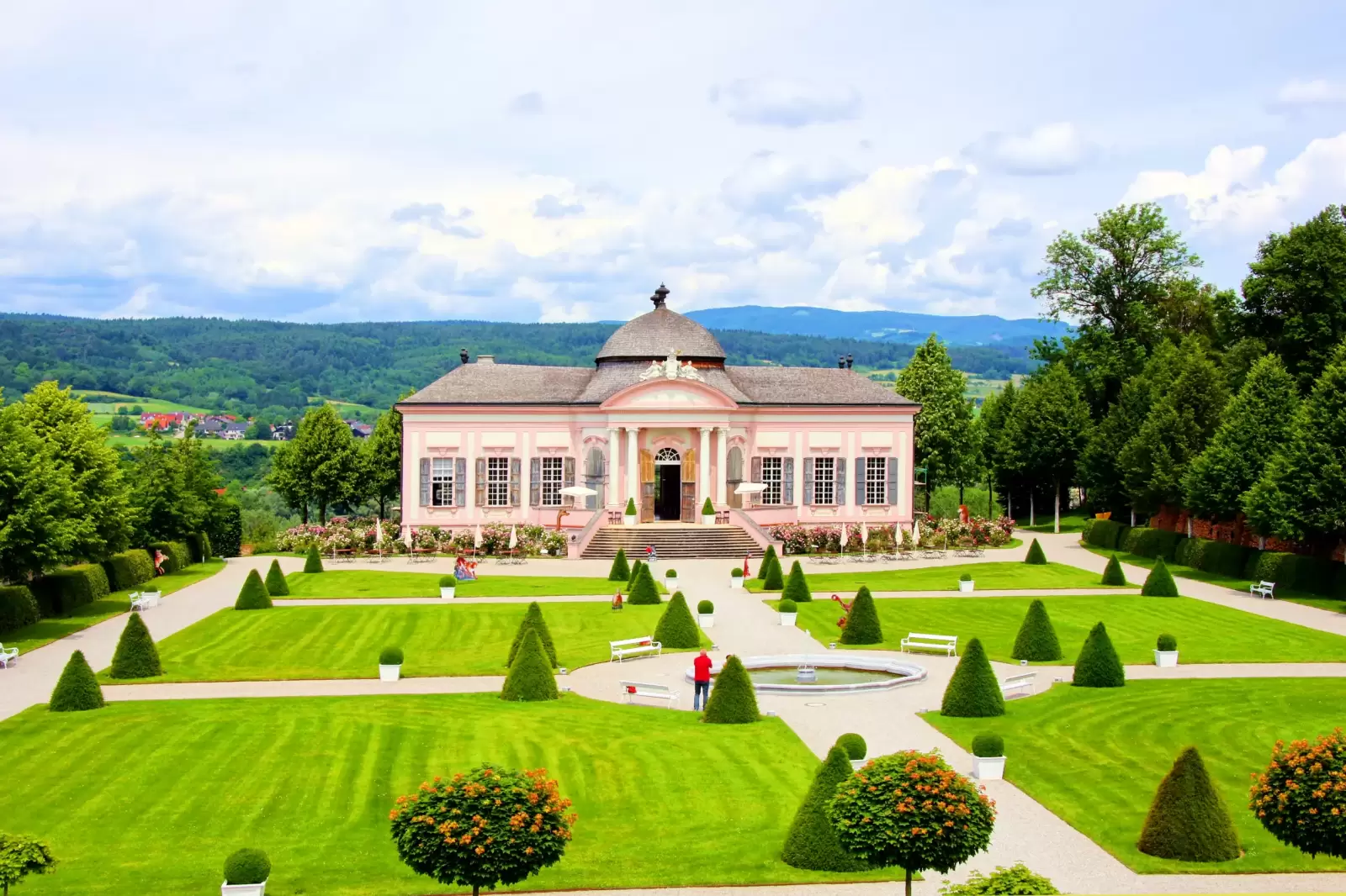 over the garden at melk abbey austria