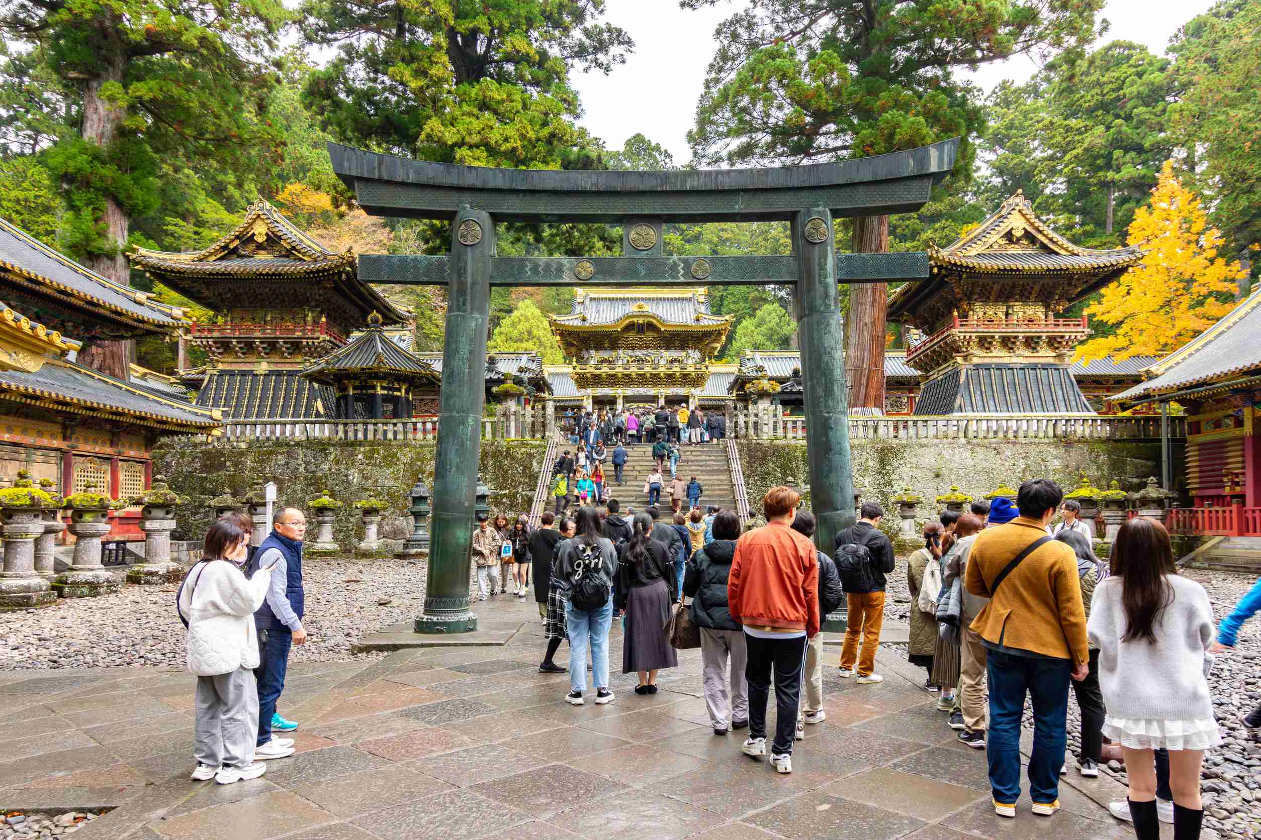 People Visiting Nikko Toshogu Shrine In Japan