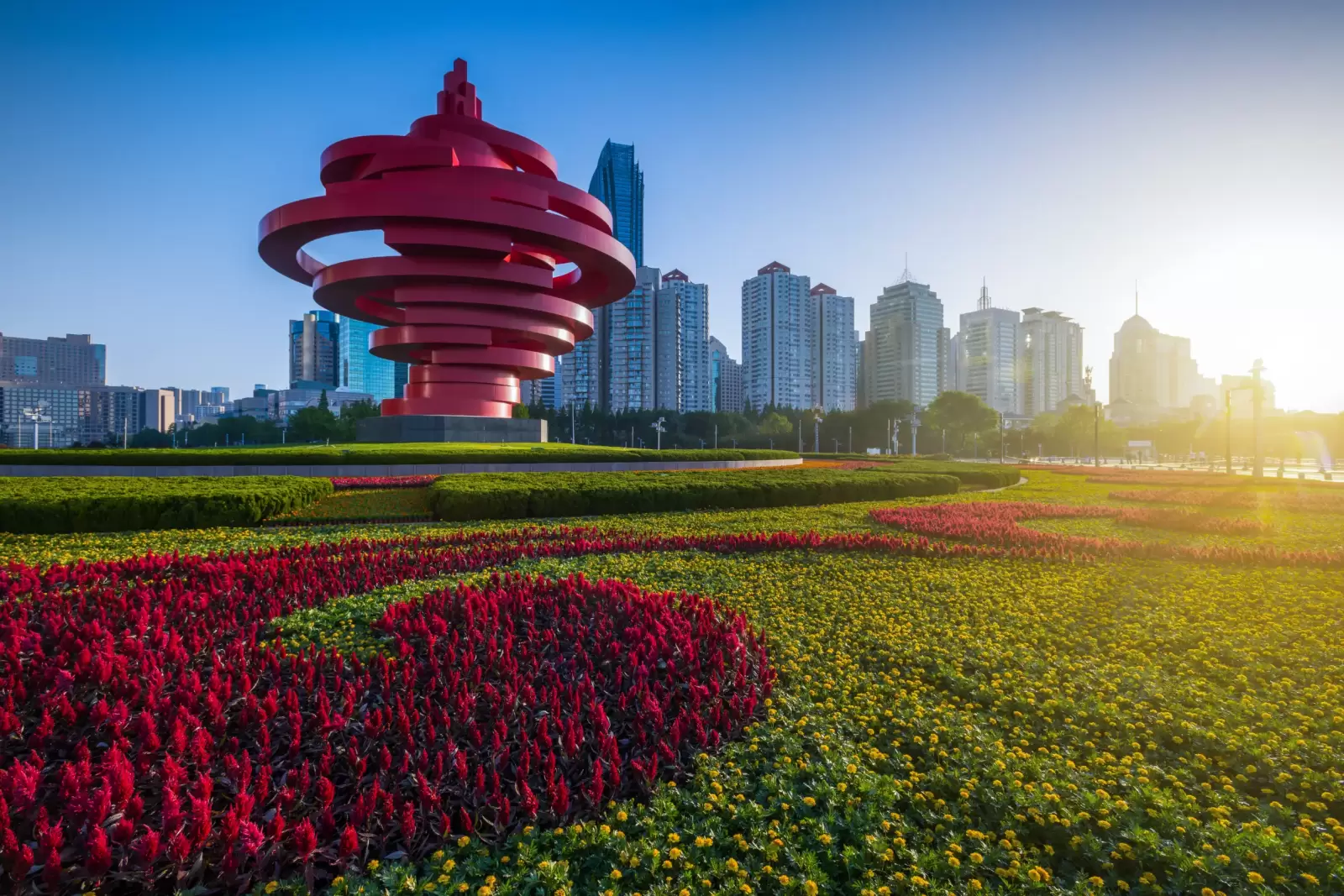 qingdao city landscape shandong province china