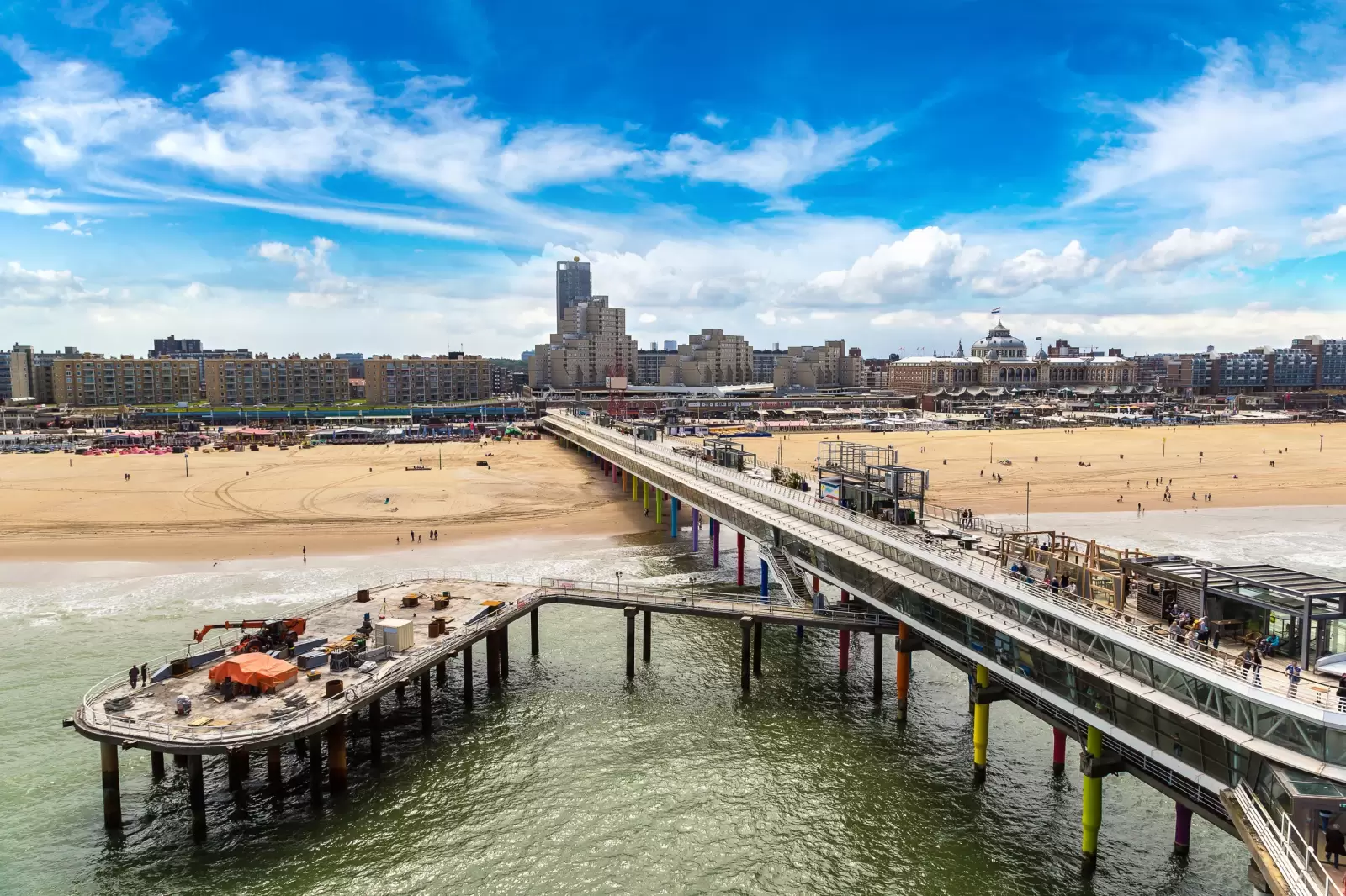 scheveningen beach in hague in a beautiful