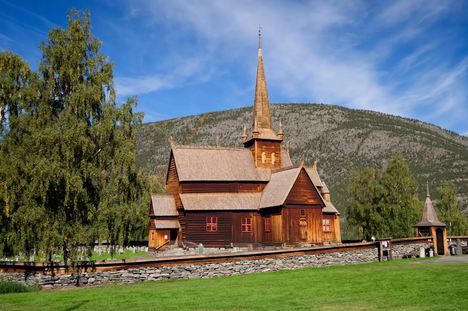 stave church lom in norway