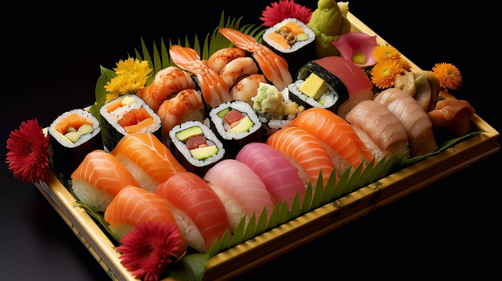 Luxury Sushi Platter with Assorted Rolls