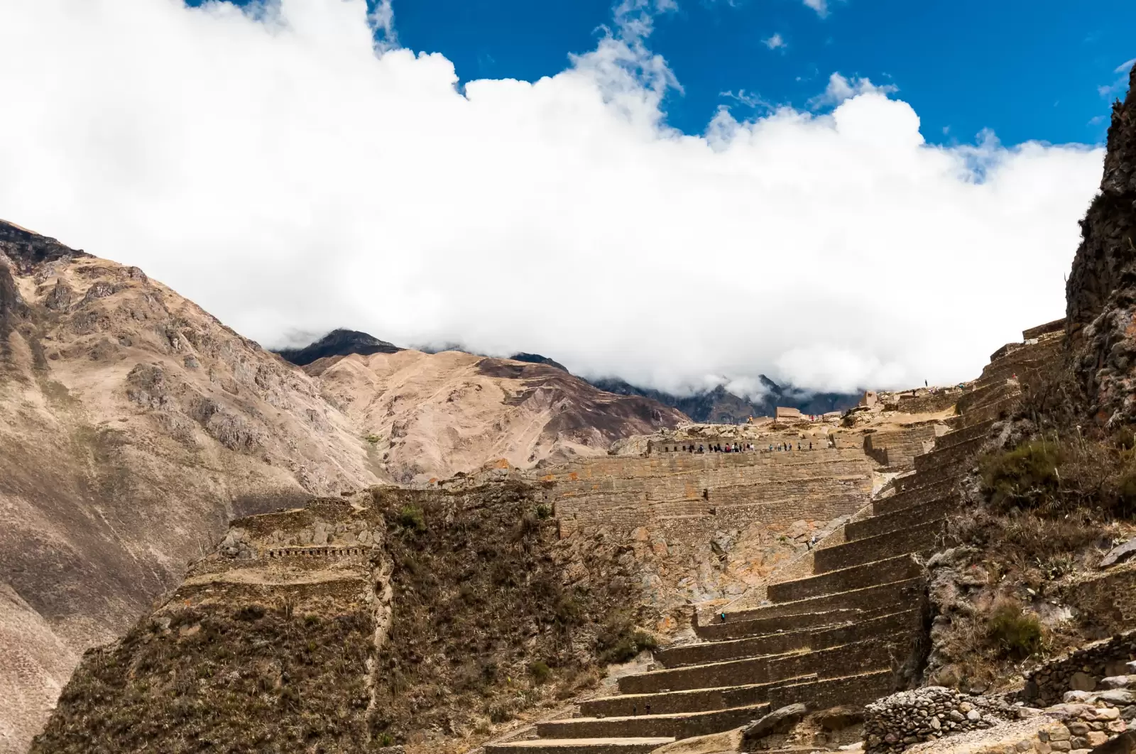 terraces of pisac in urubamba valley near cusco peru south america