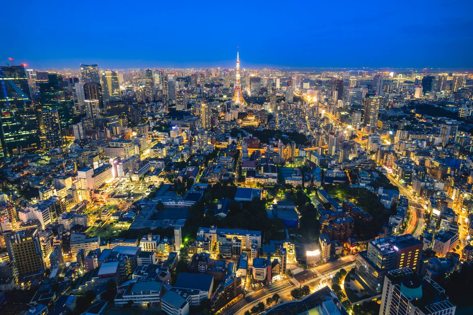 Tokyo Cityscape At Night With Tower