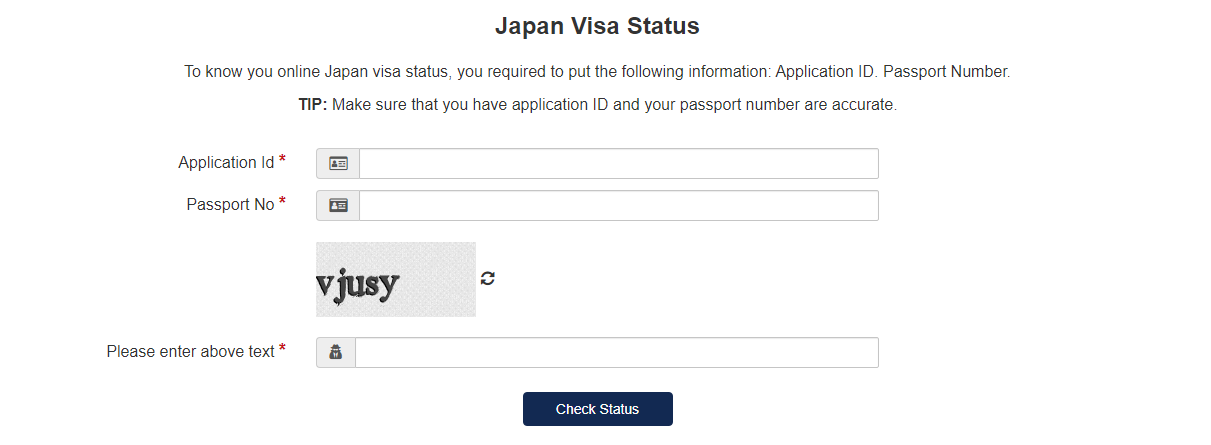 Track Your Japan Evisa Status Track Your Japan Evisa Status