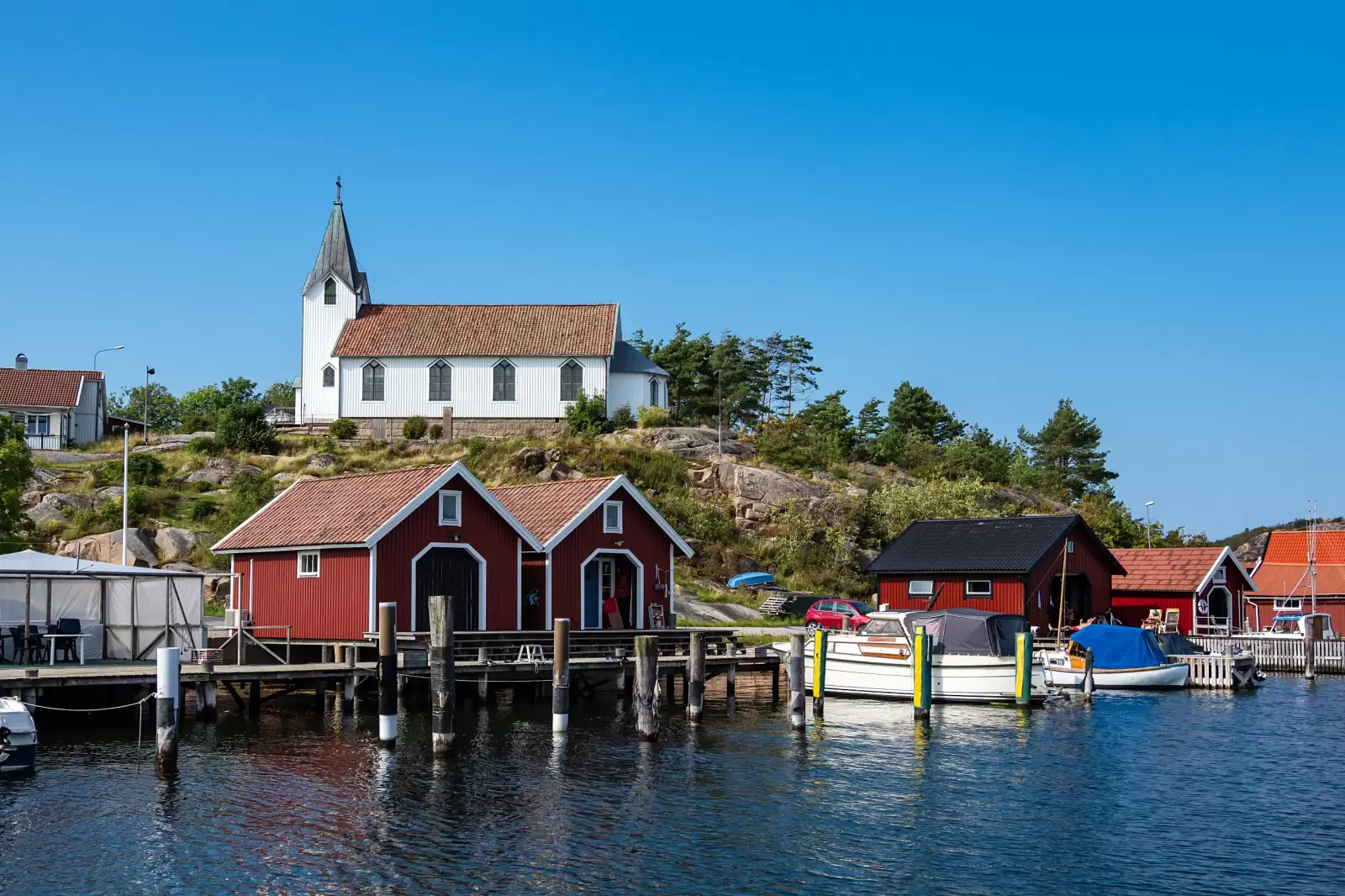 view to the city hamburgsund in swede